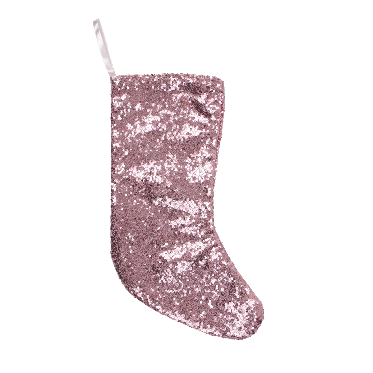 32913568 17.5 In. Pink Paillette Sequins Christmas Stocking