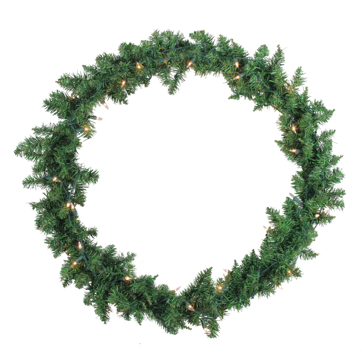 32816432 30 In. Pre-lit Buffalo Fir Artificial Christmas Wreath - Clear Lights