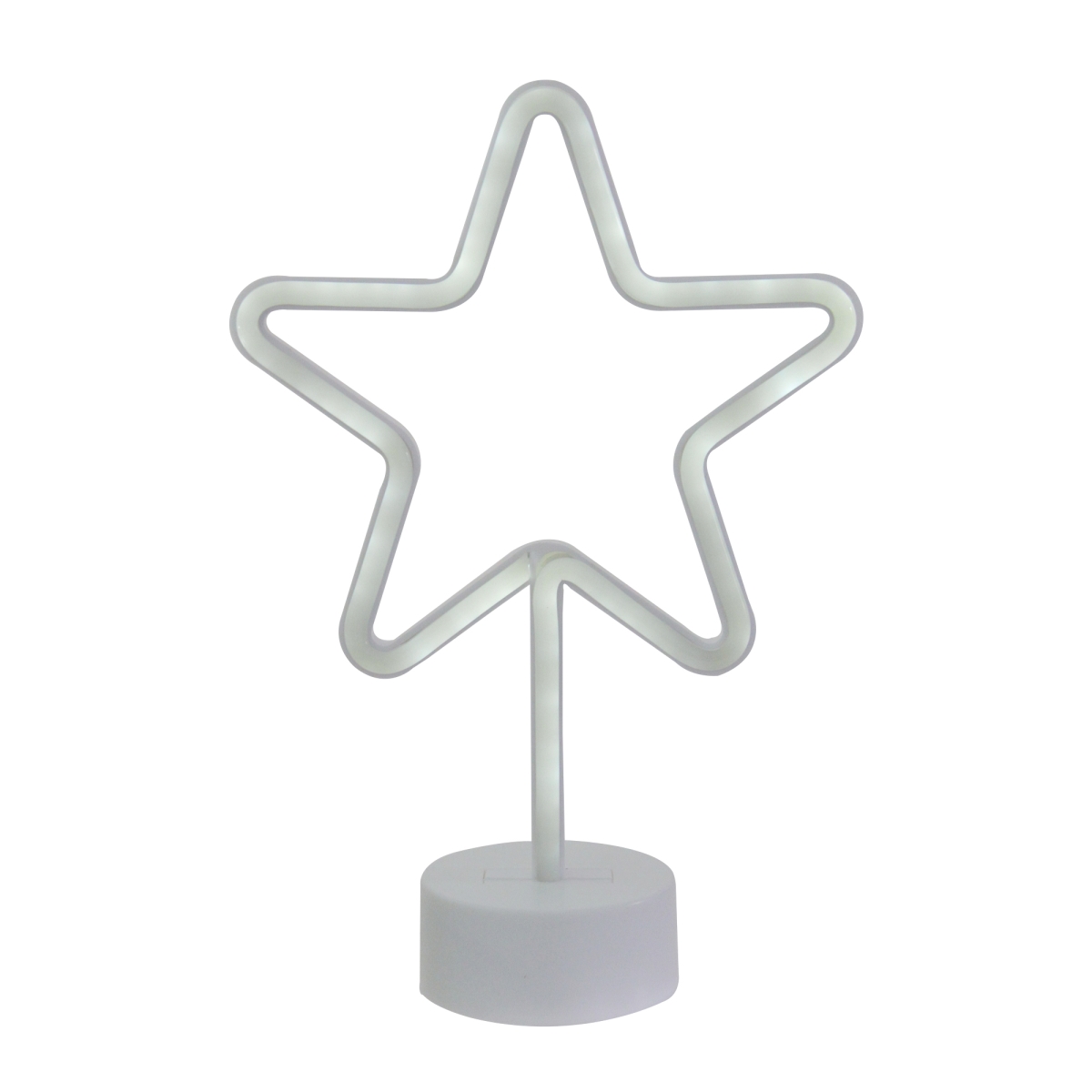 33377720 11.5 In. Battery Operated Neon Style Led White Star Table Light
