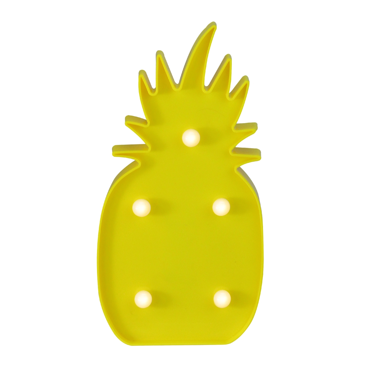 33377723 9.75 In. Battery Operated Led Lighted Yellow Pineapple Marquee Sign