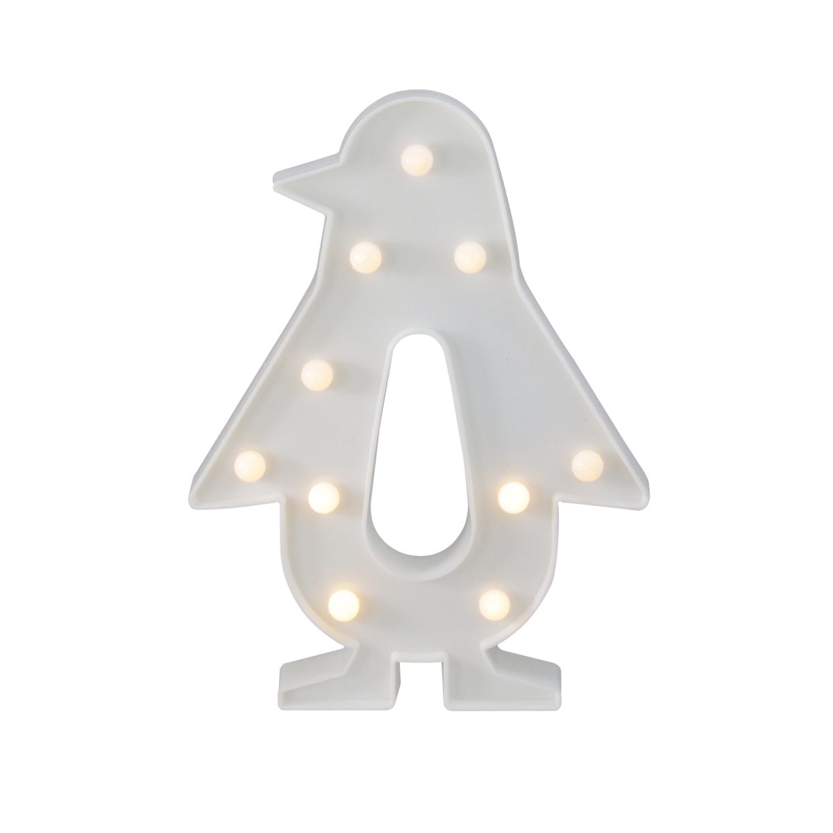 33377739 10.25 In. Battery Operated Led Lighted White Penguin Marquee Sign