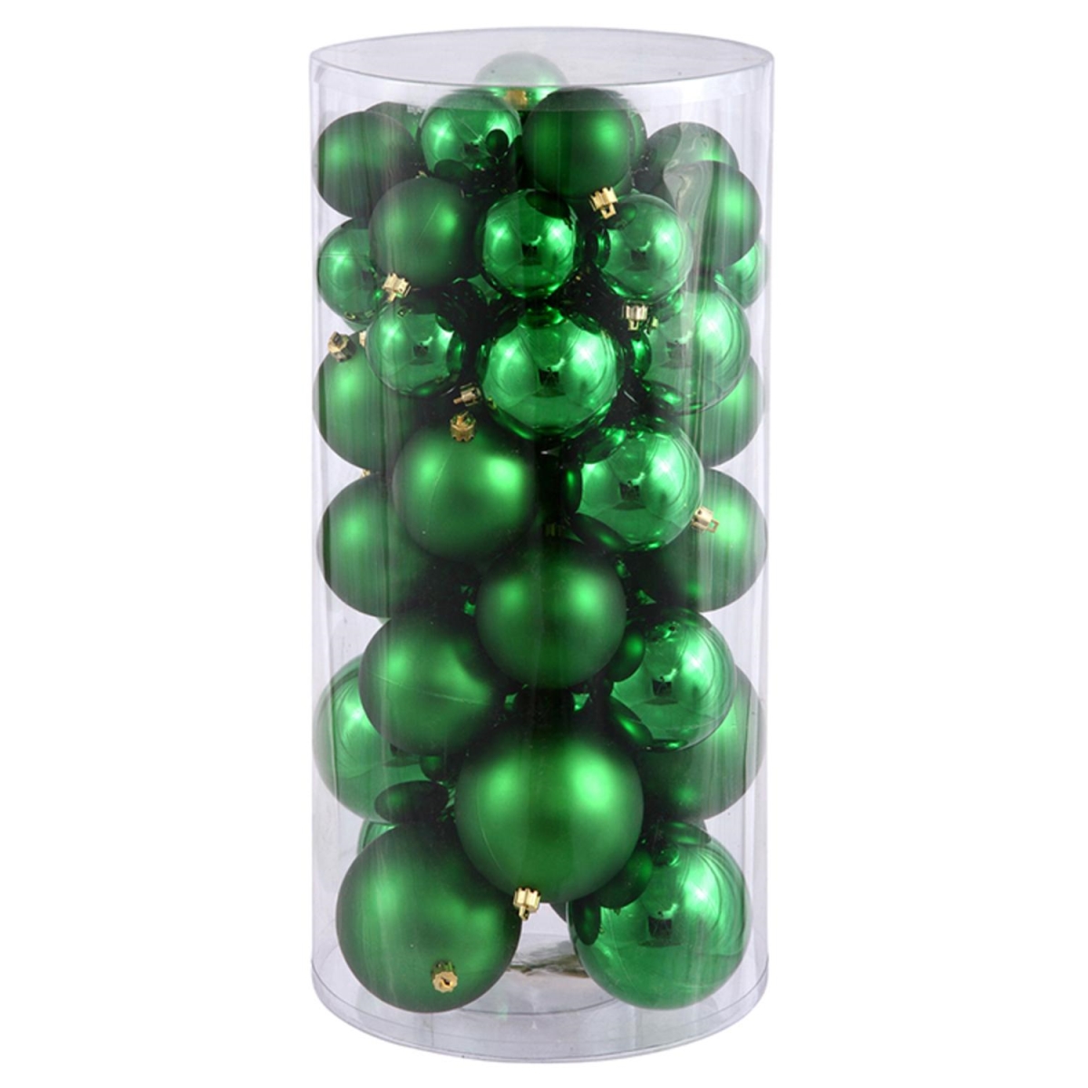 31104450 Xmas Green Shiny & Matte Shatterproof Christmas Ball Ornaments - 50 Count, 2.4 X 3 X 4 In.