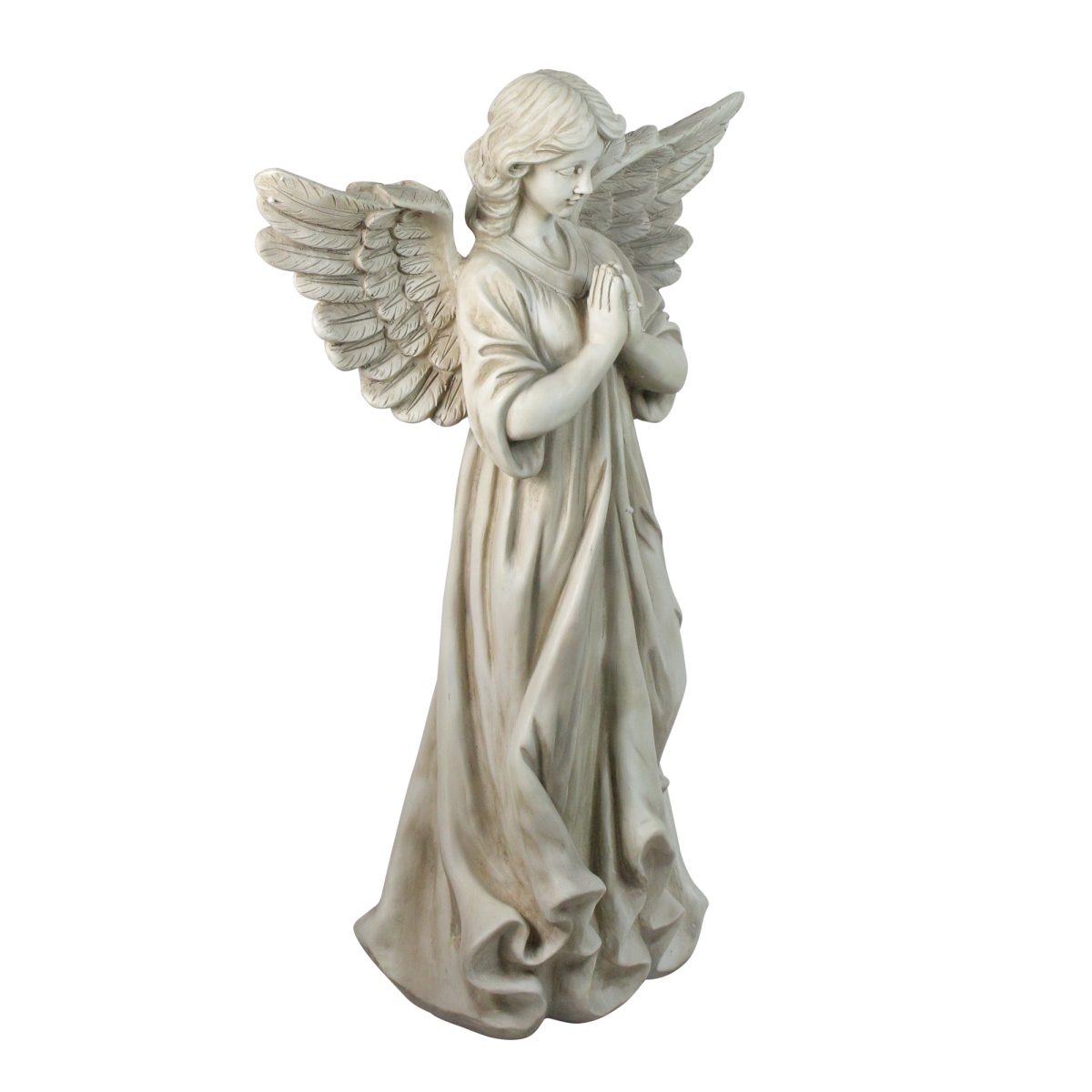 33377764 29.5 In. Angel Standing In Prayer Outdoor Garden Statue