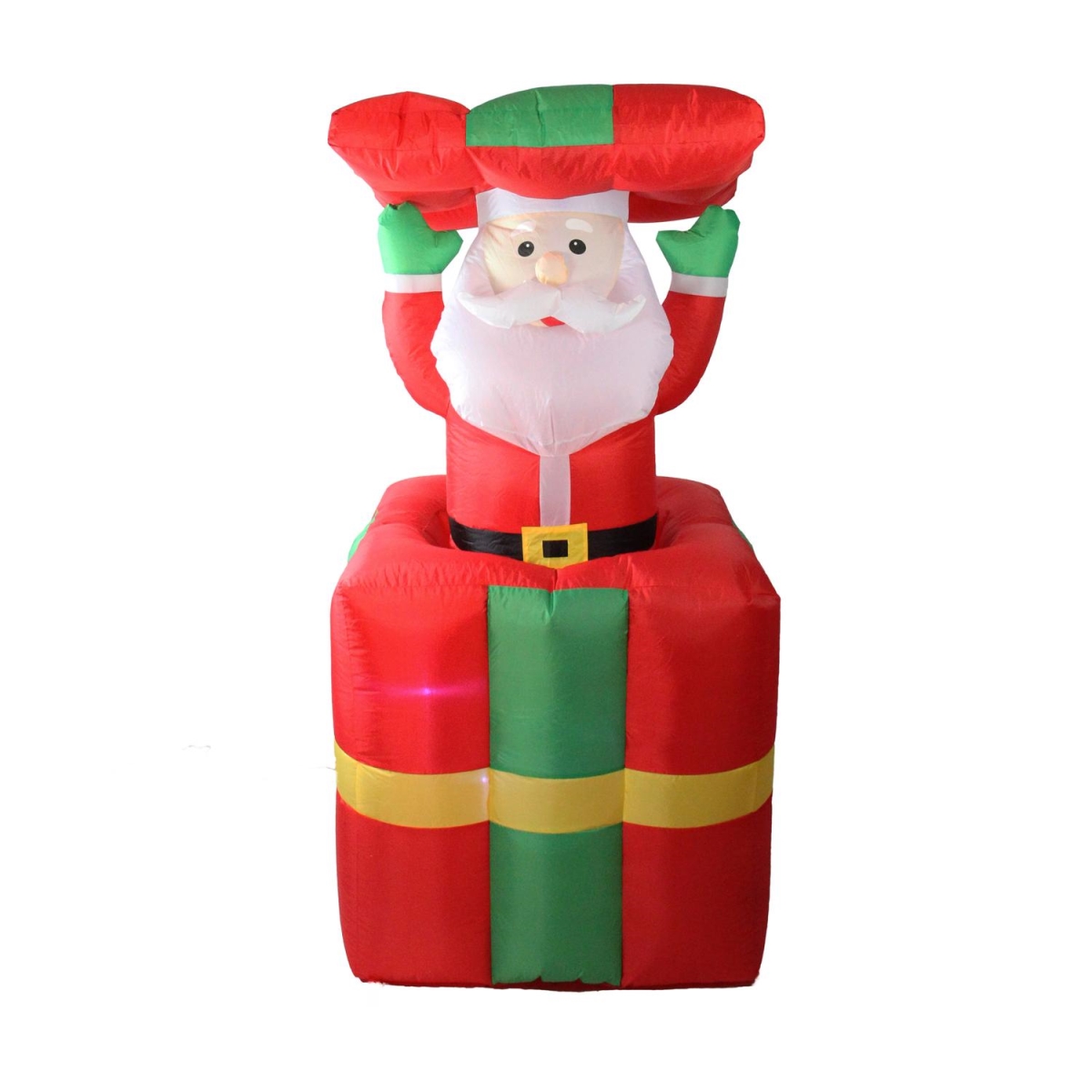 32634955 5 Ft. Lighted Inflatable Pop Up Santa Claus In Gift Box Christmas Outdoor Decoration