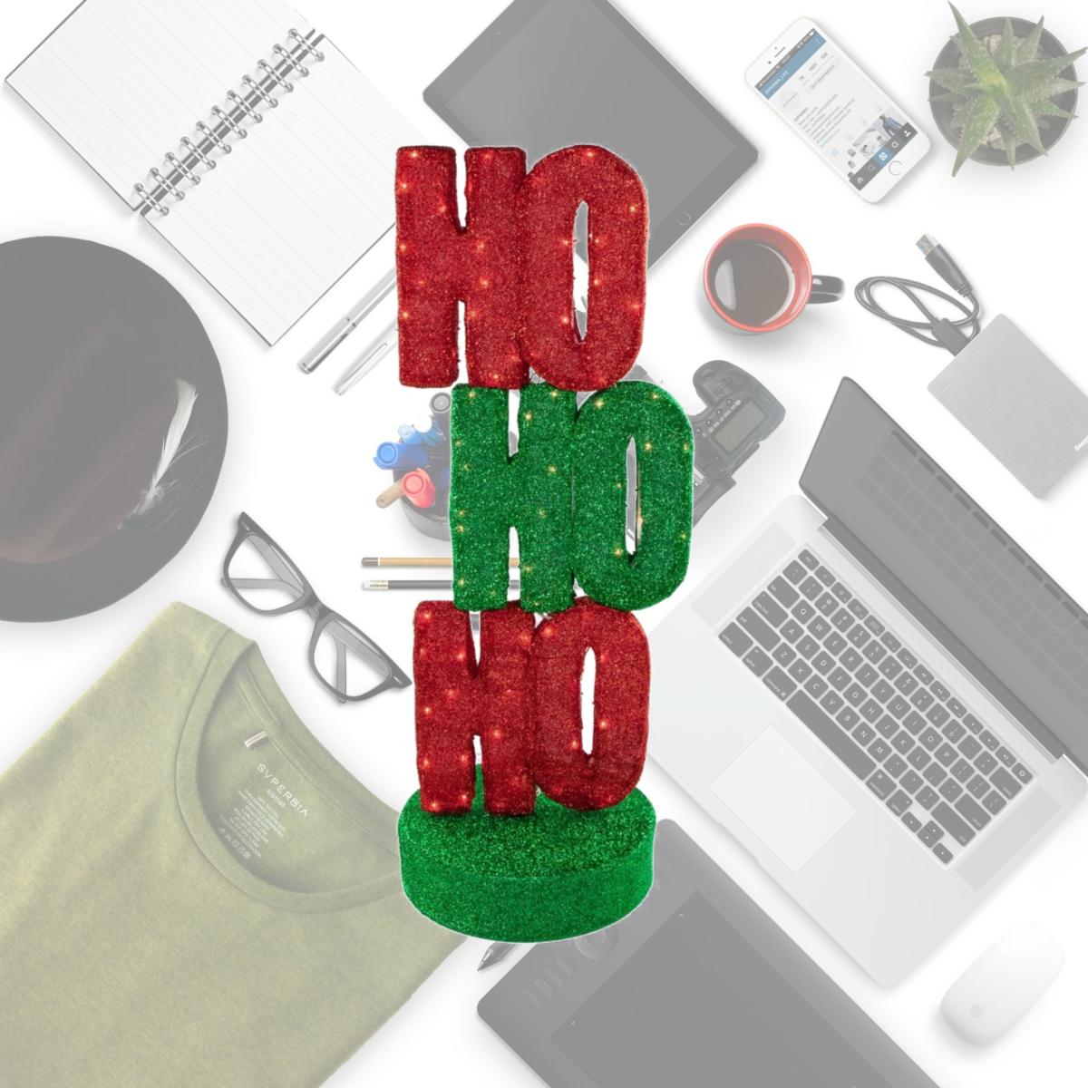 Picture of Northlight 35164351 39 in. Lighted Red & Green Ho Ho Ho Outdoor Christmas Sign Decoration