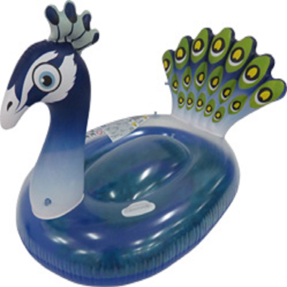 34310282 4.75 ft. Inflatable Peacock Swimming Pool Float, Purple