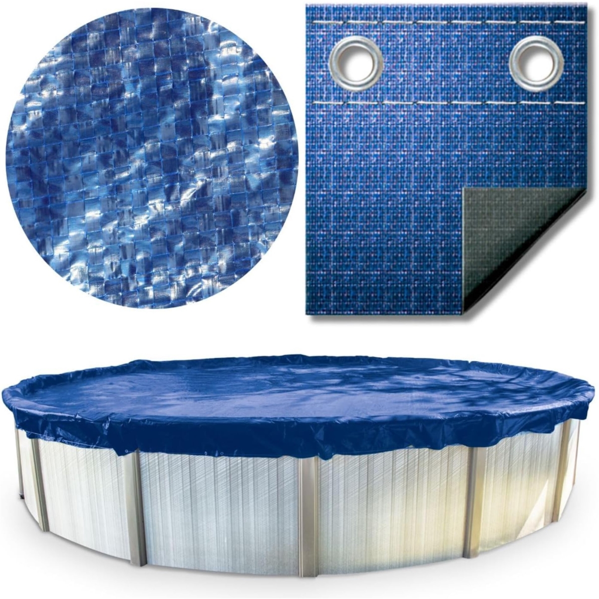 32636906 Oval Super Guard Above Ground Swimming Pool Winter Cover, Blue - 15 x 21 ft.