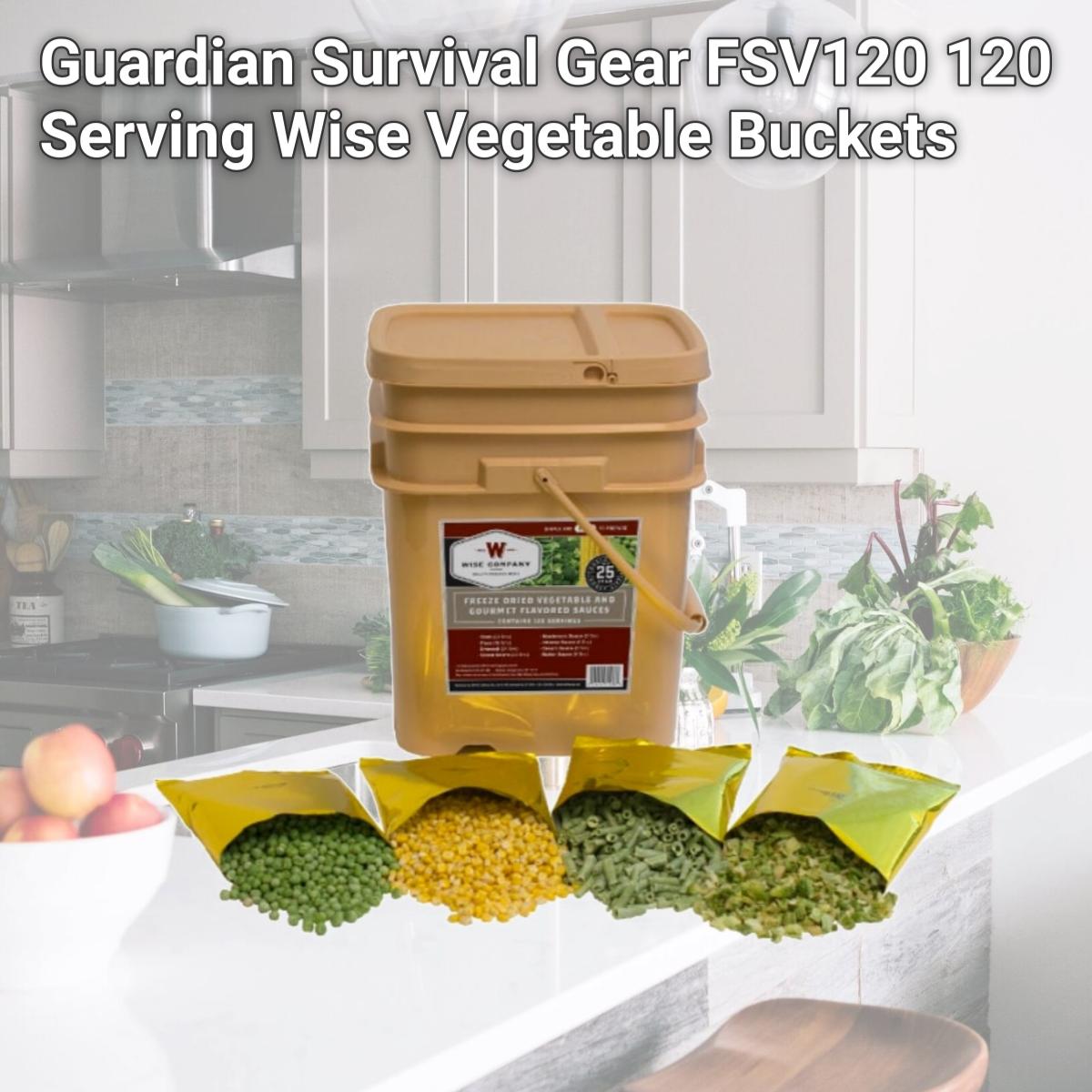 Picture of Guardian Survival Gear FSV120 120 Serving Wise Vegetable Buckets