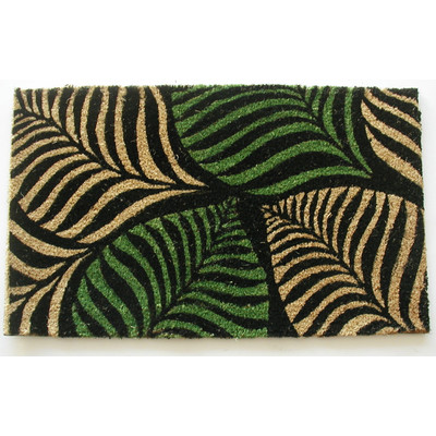 G003 Palm Leaves 18 X 30 In. Pvc Backed Doormat