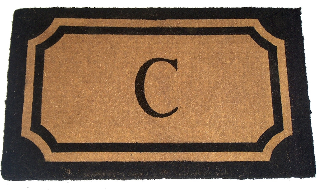 G235-30 Blk 18 X 30 In. Imperial Wilkinson Doormat - C Monogram, Black