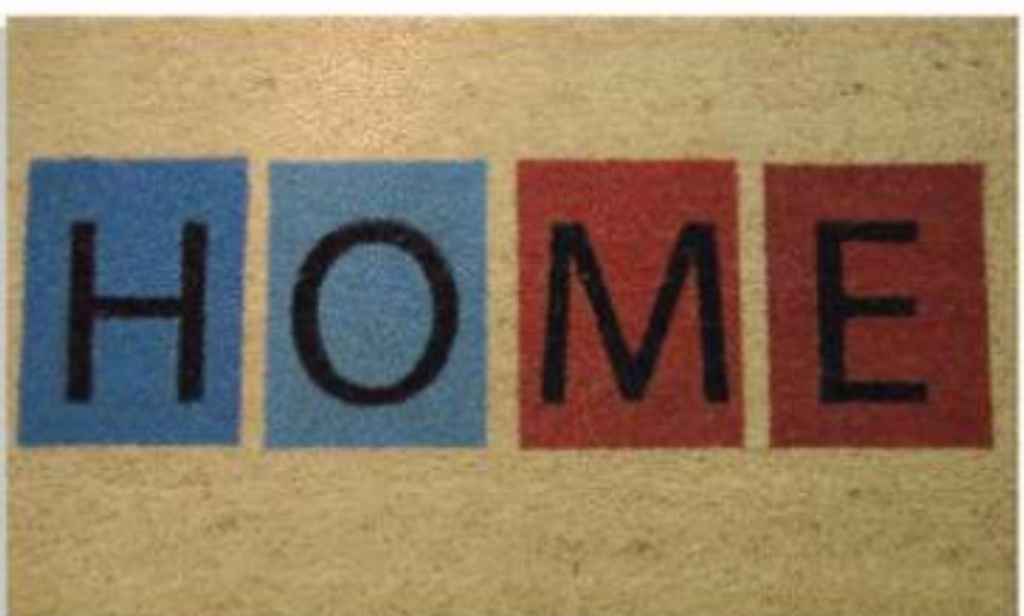 G047 18 x 30 in. Coir Welcome Blocks Doormat, Multi Color