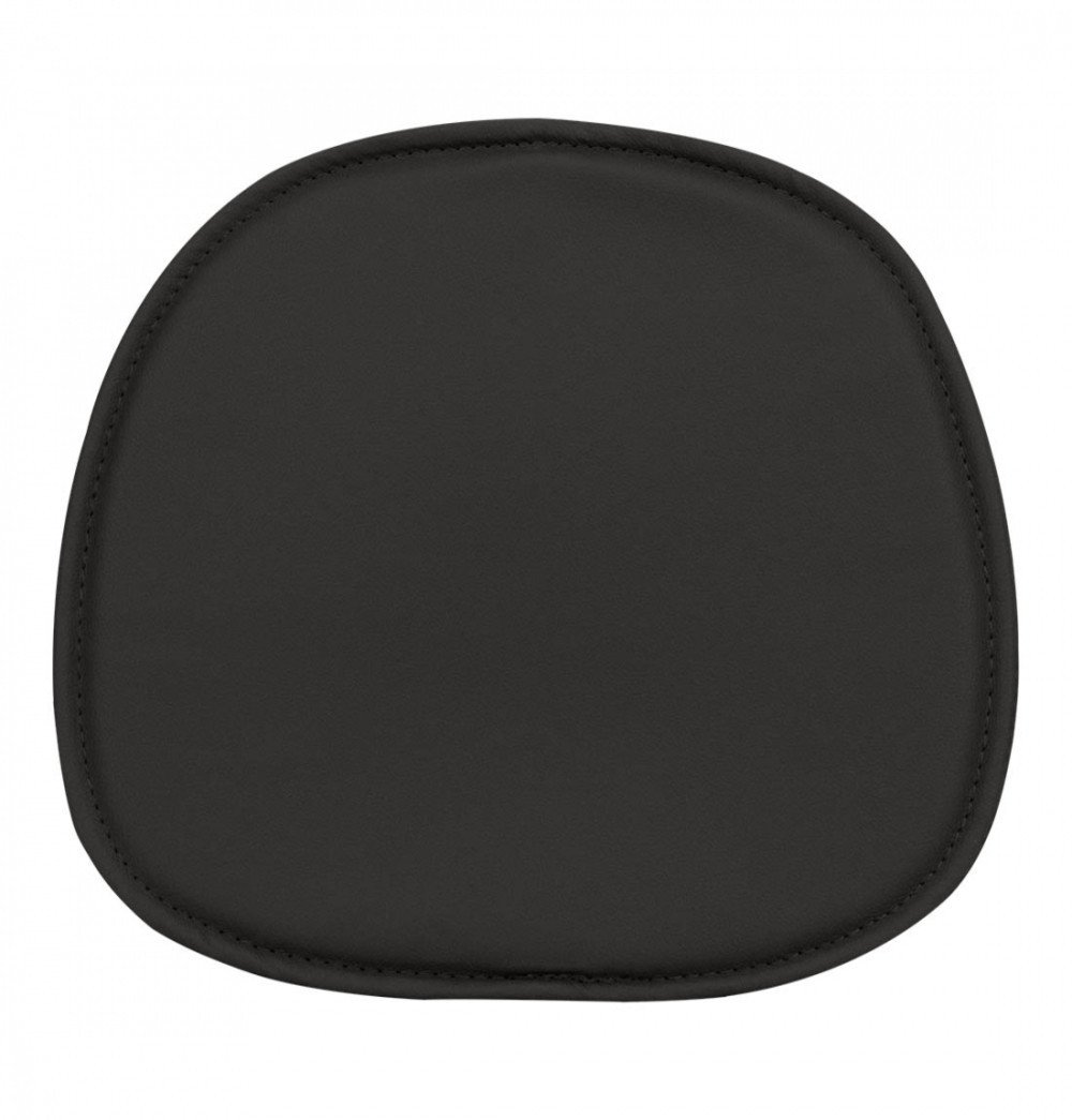 Eiffel-cushion-black-pu Seat Pad Cushion For Dsw & Dsr Eiffel Side Chair - Black