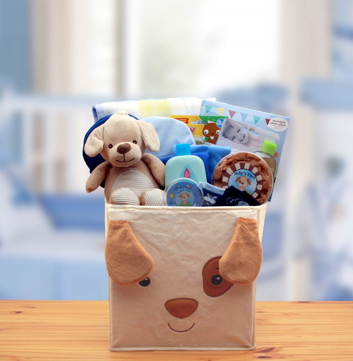 890731 Puppy Tails New Baby Gift Basket