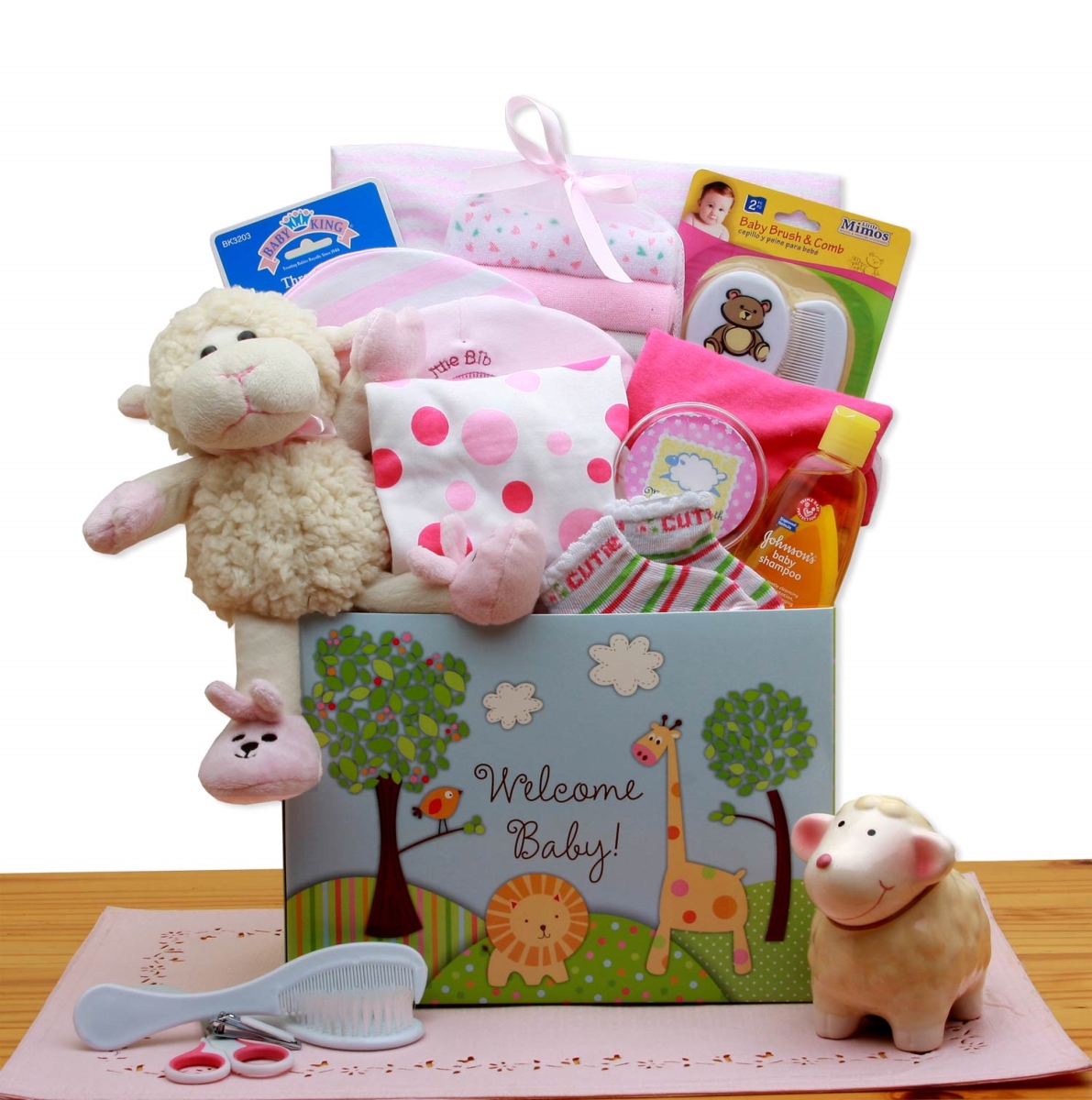 890352-p Welcome New Baby Gift Box - Pink