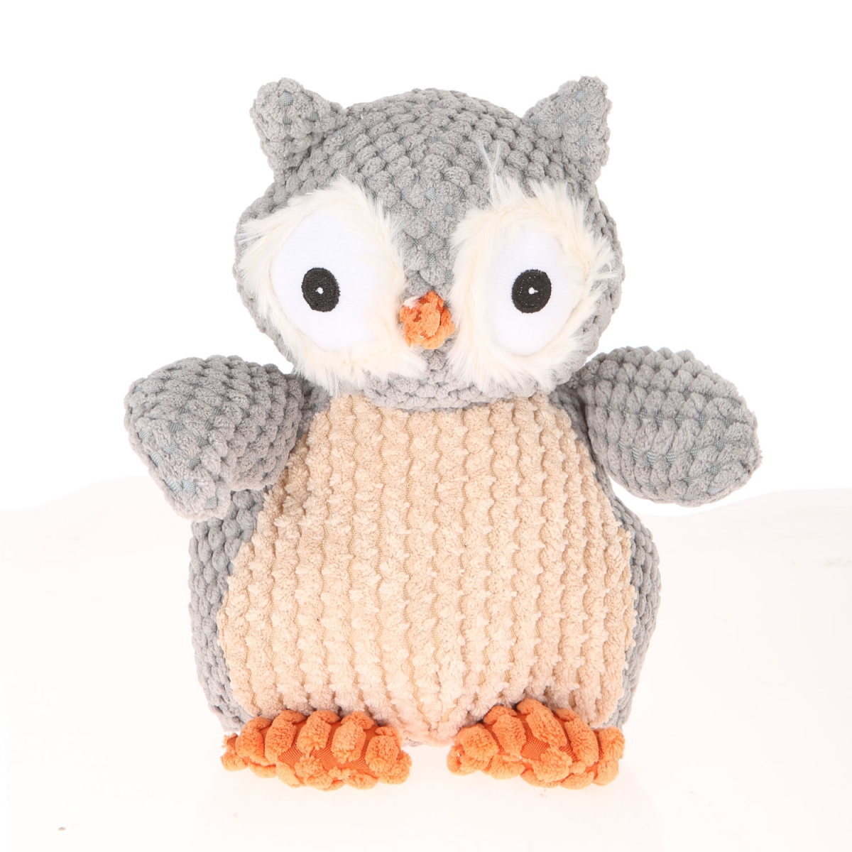 A08044 9 In. Nice N Knitted Owl - Gray