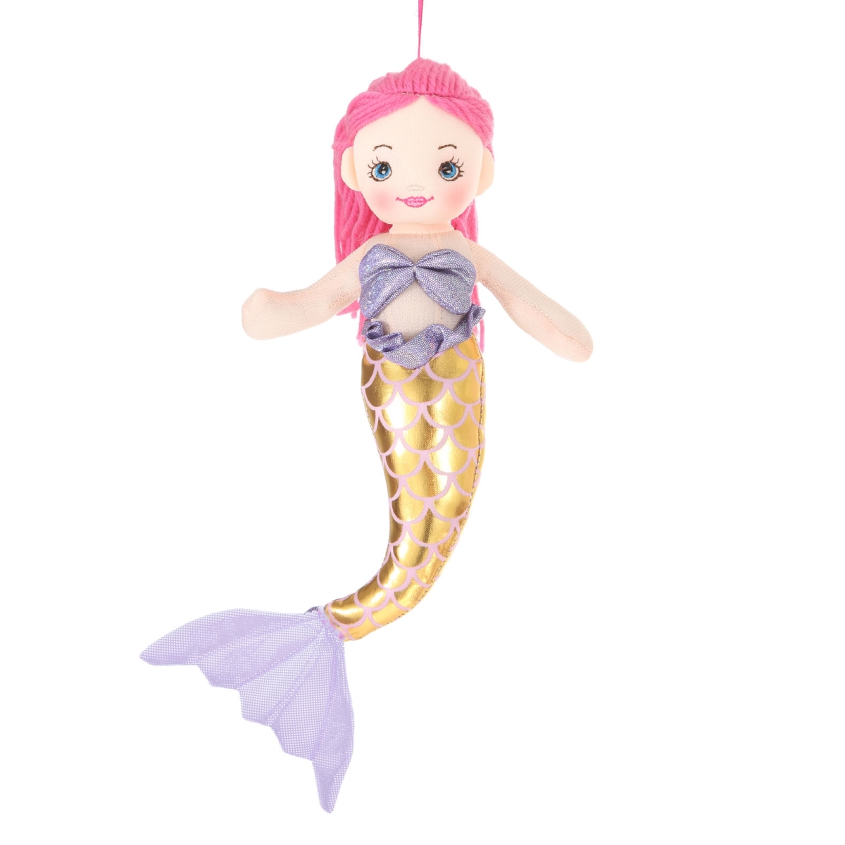 Mm02 12 In. Plush Haired Mermaid Doll - Pink