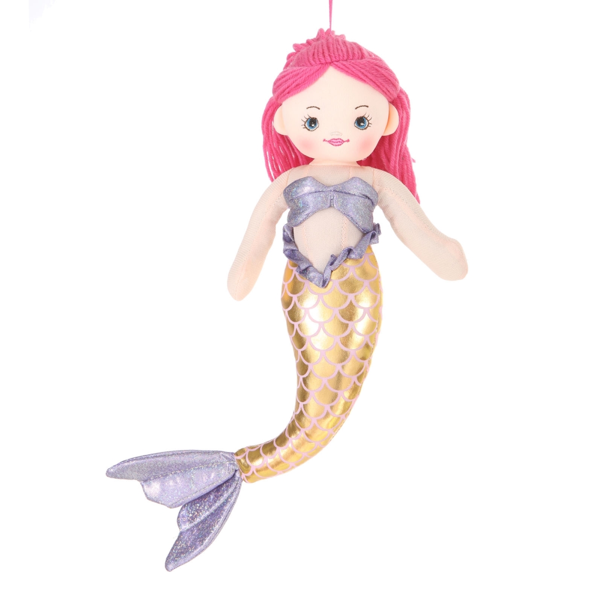 Mm04 16 In. Plush Haired Mermaid Doll - Pink