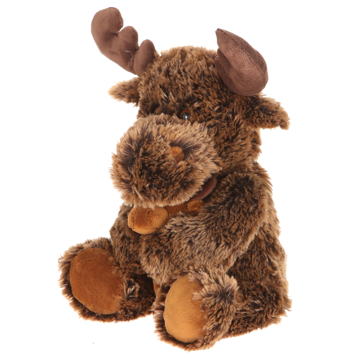 A05026 14 In. Plush Shaggy Moose With Baby