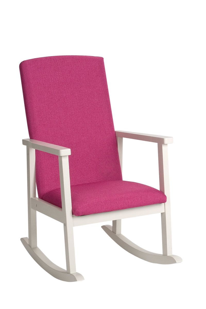 4400w Deluxe Upholstered Childrens Rocking Chair, Pink - 16.75 X 16.75 X 28 In.