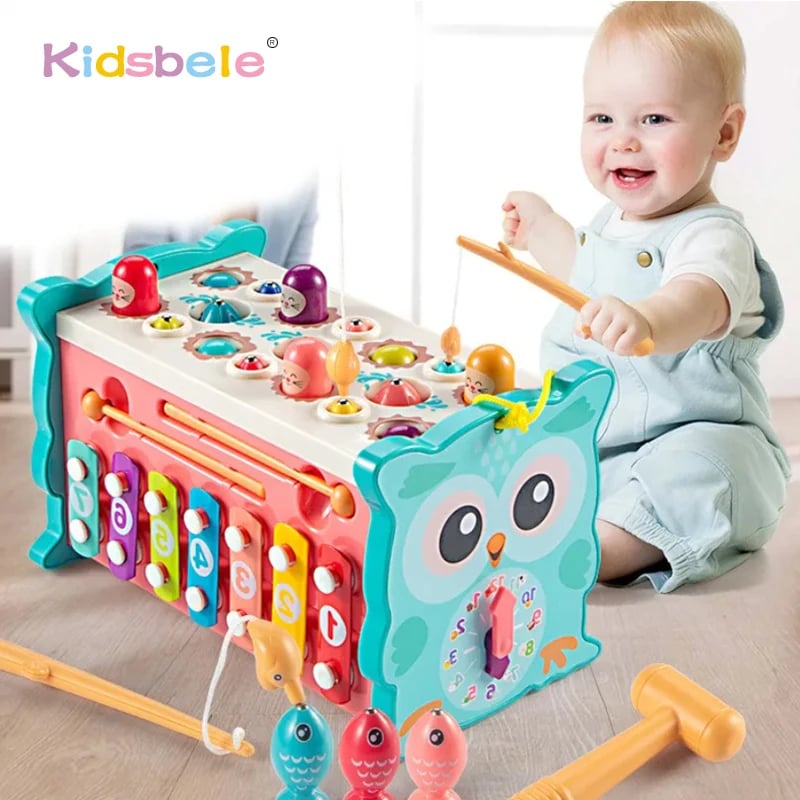 NM58232 Toys Montessori 8 in 1 Fishing Games Fine Motor Skill Toddler Activities Baby Early Learning Educational Toy