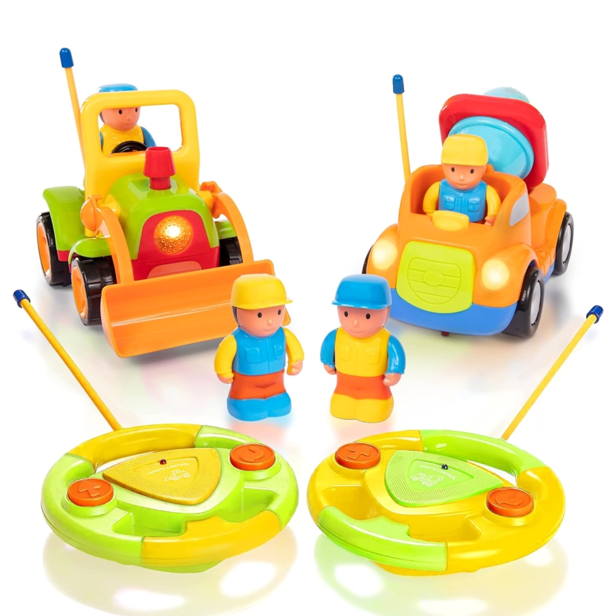 tek NT81849 UNO1RC PREXTEX 2pk Remote Control Cars for 3-5 Year Old Boys - Truck & Tractor Toddler Toys