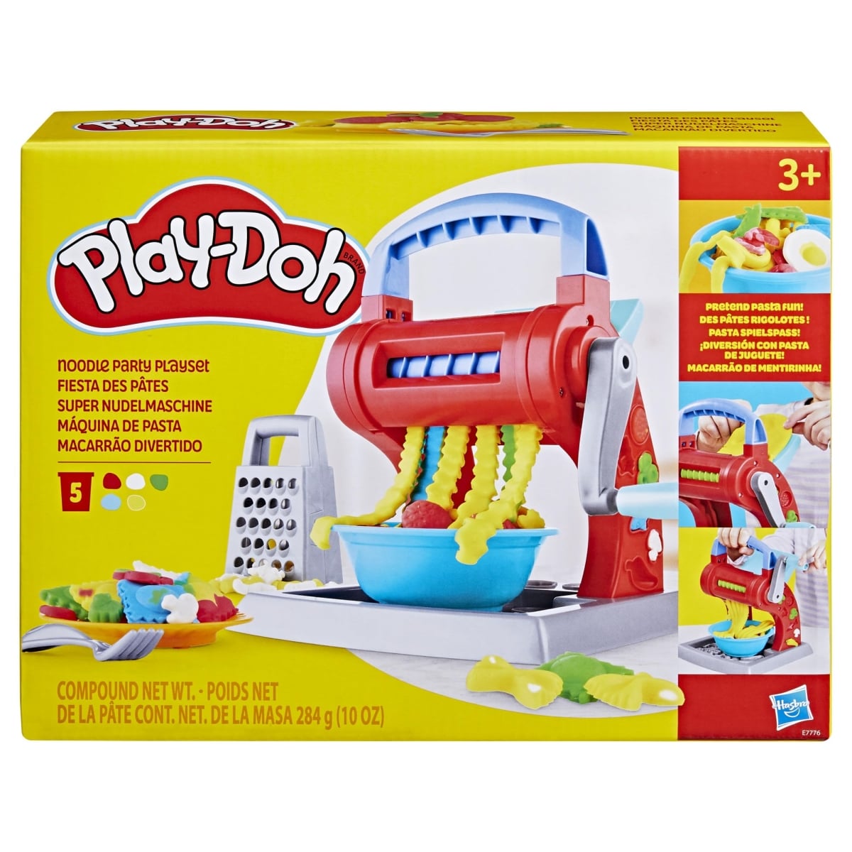 tek NT73848 Play-Doh Kitchen Creations Noodle Party Playset for Kids Ages 3 & Up with 5 Non-Toxic Colors - Amazon Exclusive