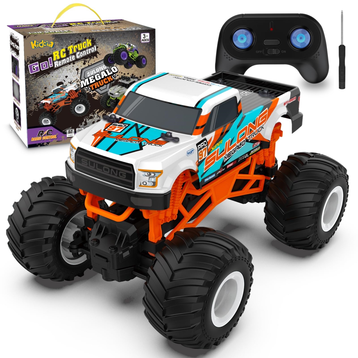 tek NT74754 1-16 Scale 2.4GHz All Terrain, 20km per hour Off Road RC Monster Truck for Kids 4-12, Christmas or Birthday Gift
