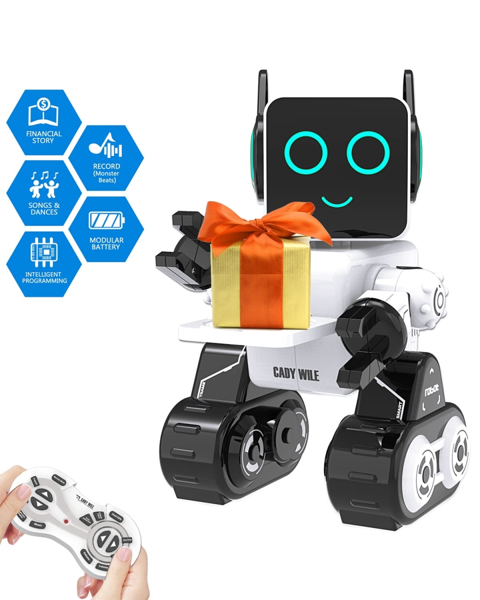 NT86536 OKK Smart Remote Control Robot Toys for Kids with Touch & Sound Control - White