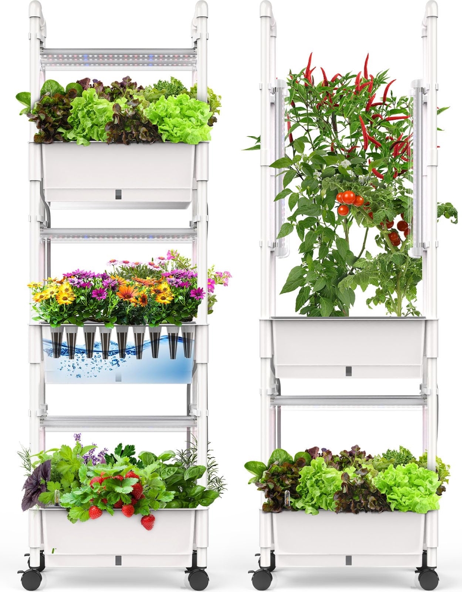 NT84486 Hydroponics Growing System, AOONEG 28 Pods Indoor Herb Garden with LED Grow Light - 2.0-28 Pods