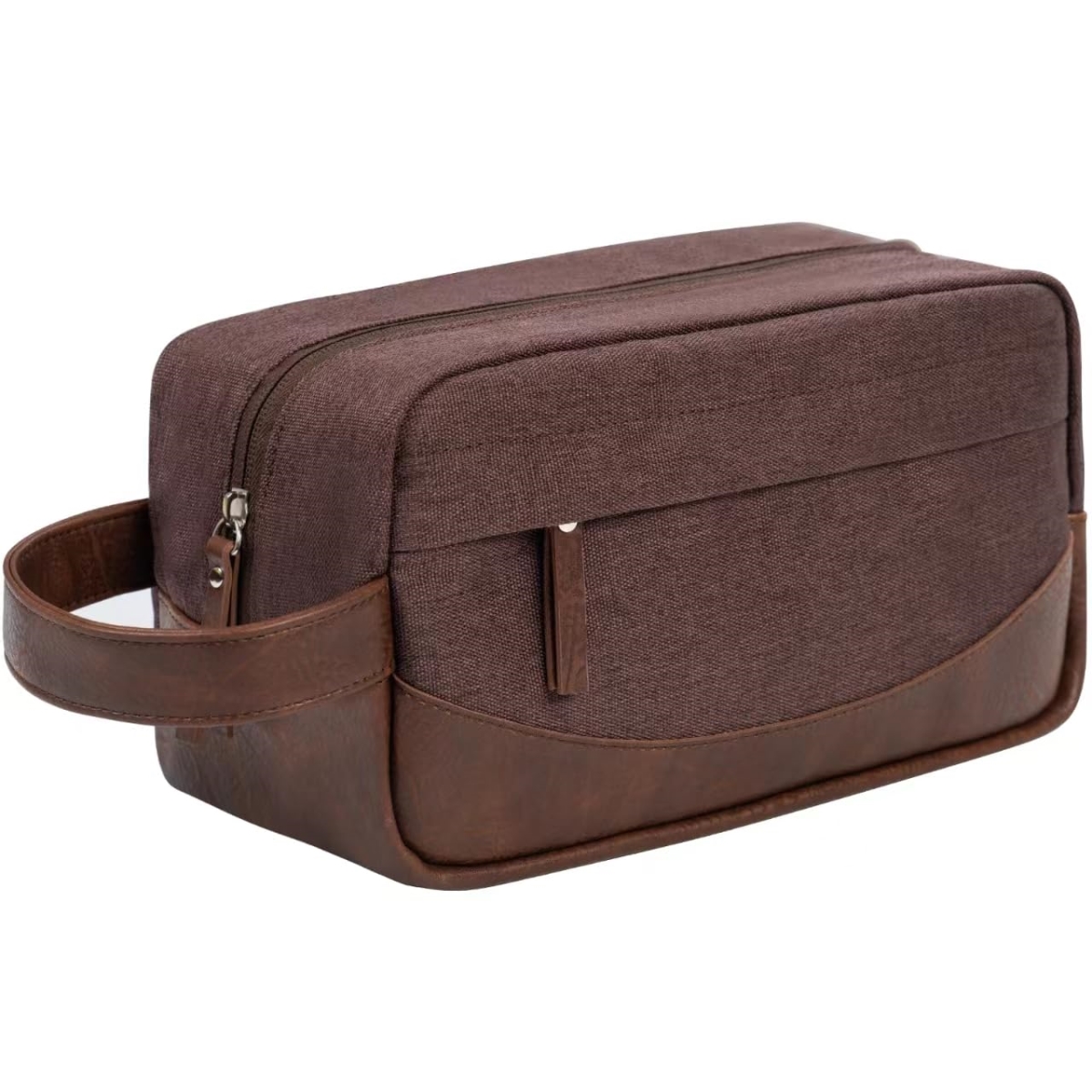 NT87097 Men Travel Toiletry Bag for Hanging Organizer, Water Resistant Shaving Kit, Large Capacity, Coffee Brown – Medium