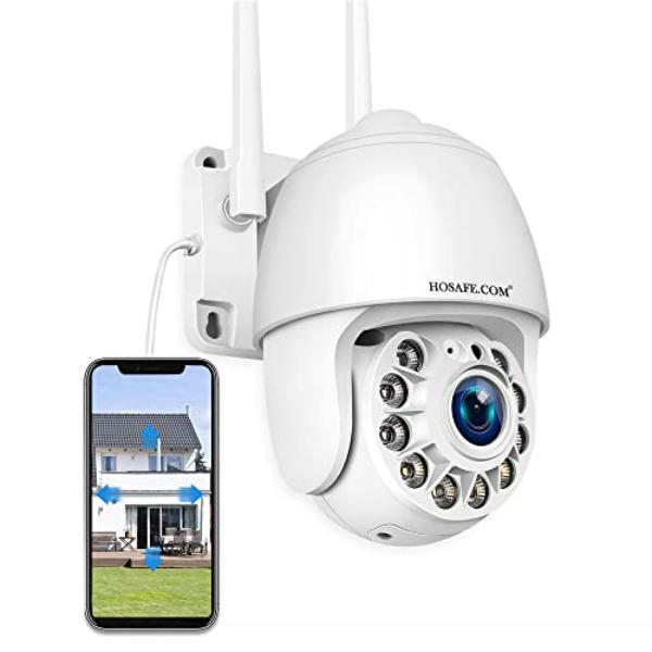 NT84595 Outdoor Wi-Fi Security Camera with PTZ Auto Tracking & Two-Way Talk
