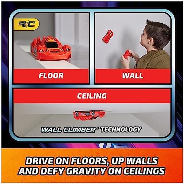 Picture of UNO1RC MC33027 Air Hogs Zero Gravity Sprint Wall Climber Race Car - Red USB-C Rechargeable Indoor Wall Racer&#44; Over 4-Inches&#44; Kids Toys for Kids Ages 4 & up