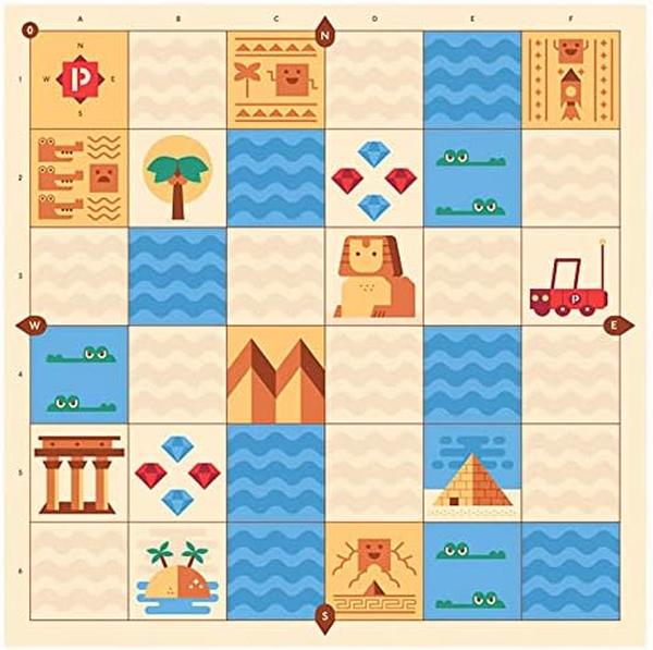 NM55709 Cubetto Educational Ancient Egypt Adventure Map Fabric Play Mat for Educational Coding Floor Robot