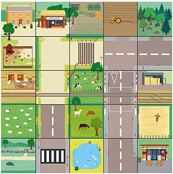 NM55724 Countryside Mat for Bee-Bot & Blue-Bot - Blue