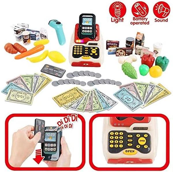 NM55985 Supermarket Grocery Store Playset for Kids - 48 Piece