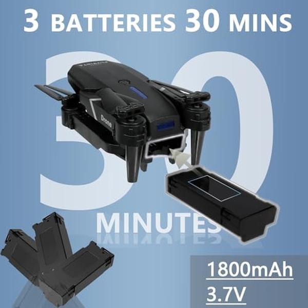 NM56183 1080P WiFi FPV Camera Drone with 3 Batteries Adults Kids