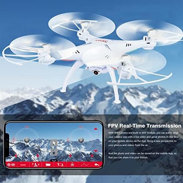 NM56221 2.4Ghz Syma X5SW-V3 WiFi FPV RC Quadcopter Drone with Camera - White