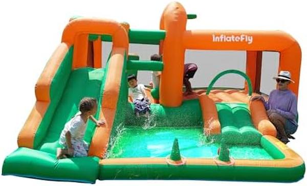 NM56616 Kids Jumping Castle Bounce House with Dual Slides