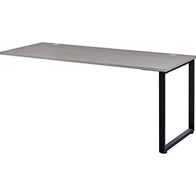 695623 Open Plan Return Desk - 48 x 24 x 29 in. - Gray Top with Black Legs