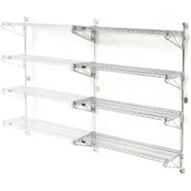UPC 734272278194 product image for Nexel Wall Mount Wire Shelving Add-On - 4-Shelf, Chrome - 36 x 24 x 63 in. | upcitemdb.com