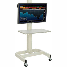 Global Industrial 239192BG LCD & Plasma Mobile Cart, Beige