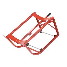 Standard Drum Cradle with 2.5 in. Dia. Polyolefin Wheels for 55 gal Steel Drums - Red - 2.5in. Dia. - 55 gal