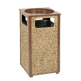 UPC 707022015608 product image for Global 239577BN 13.5 in. sq. x 32 in. Stone Panel Trash Sand Urn Brown | upcitemdb.com