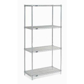 Global Industrial 18488ss 48 X 18 X 86 In. Nexel Poly-z-brite Wire Shelving, Gray