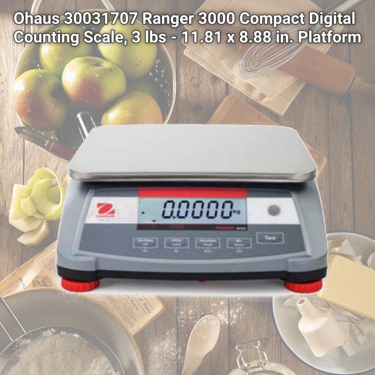Picture of Ohaus 30031707 Ranger 3000 Compact Digital Counting Scale, 3 lbs - 11.81 x 8.88 in. Platform