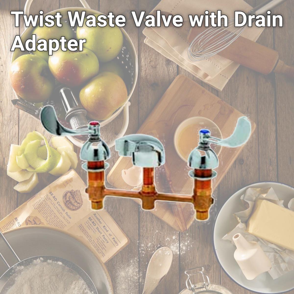 Picture of T & S Brass B-3940 Twist Waste Valve with Drain Adapter