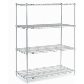 24486ep Ate Wire Shelving, Silver - 48 X 24 X 63 In.