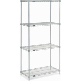 18367ss Stainless Steel Wire Shelving, Gray - 36 X 18 X 74 In.