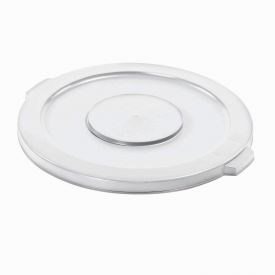 Rubbermaid Commercial Products FG261960WHT 20 gal Flat Lid for Brute Round Trash Container, White