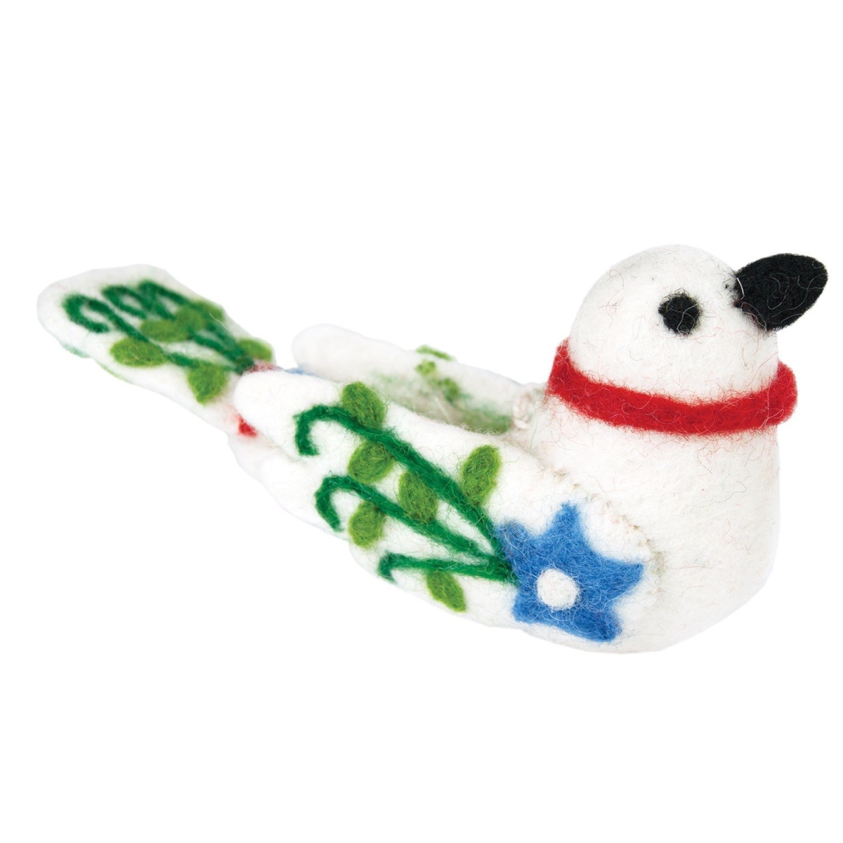 Dzi471283000 Handmade & Fair Trade Alpine Lovebird Felt Ornament